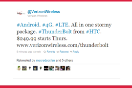 إصدار هاتف Thunderbolt من فيرايزون غداً الخميس