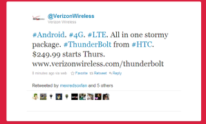 إصدار هاتف Thunderbolt من فيرايزون غداً الخميس