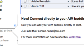 جوجل يضم خدمة المحادثة عبر AIM إلي جي ميل