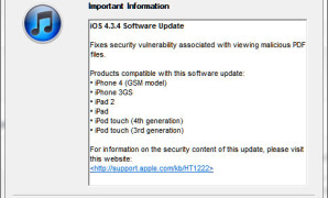 آبل تطلق التحديث الجديد لنظام iOS 4.3.4