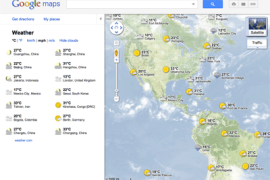 جوجل تضيف ميزة عرض حالة الطقس والمناخ لخدمة Google Maps