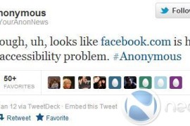 اختراق فيس بوك لدقائق .. و Anonyops تعلن مسئوليتها عما حدث